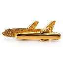Pisa Corbatas Elegante de Metal Diseño Avión – Dorado1.webp