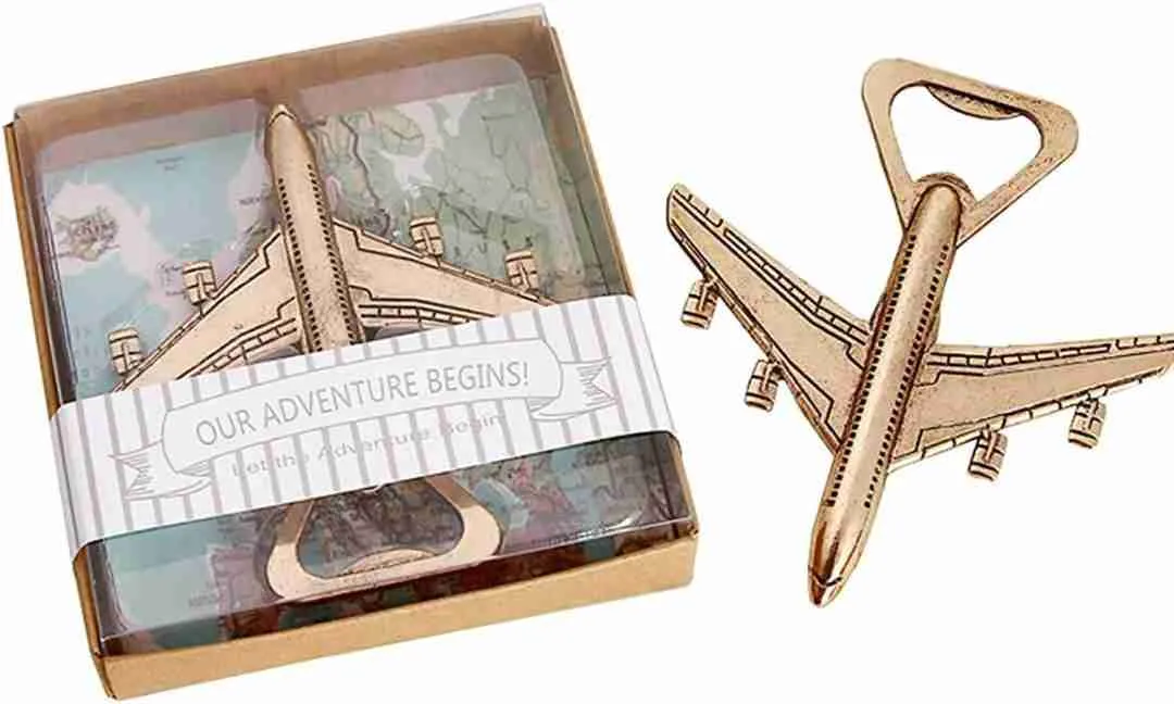 Destapador de Botellas de Metal – Diseño Avión Vintage