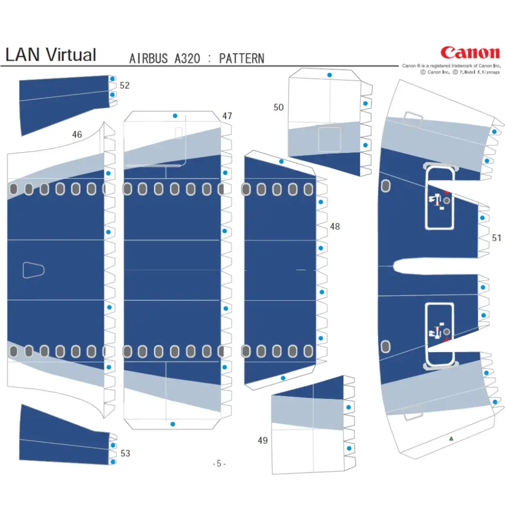LAN Airbus A320 Paper Model