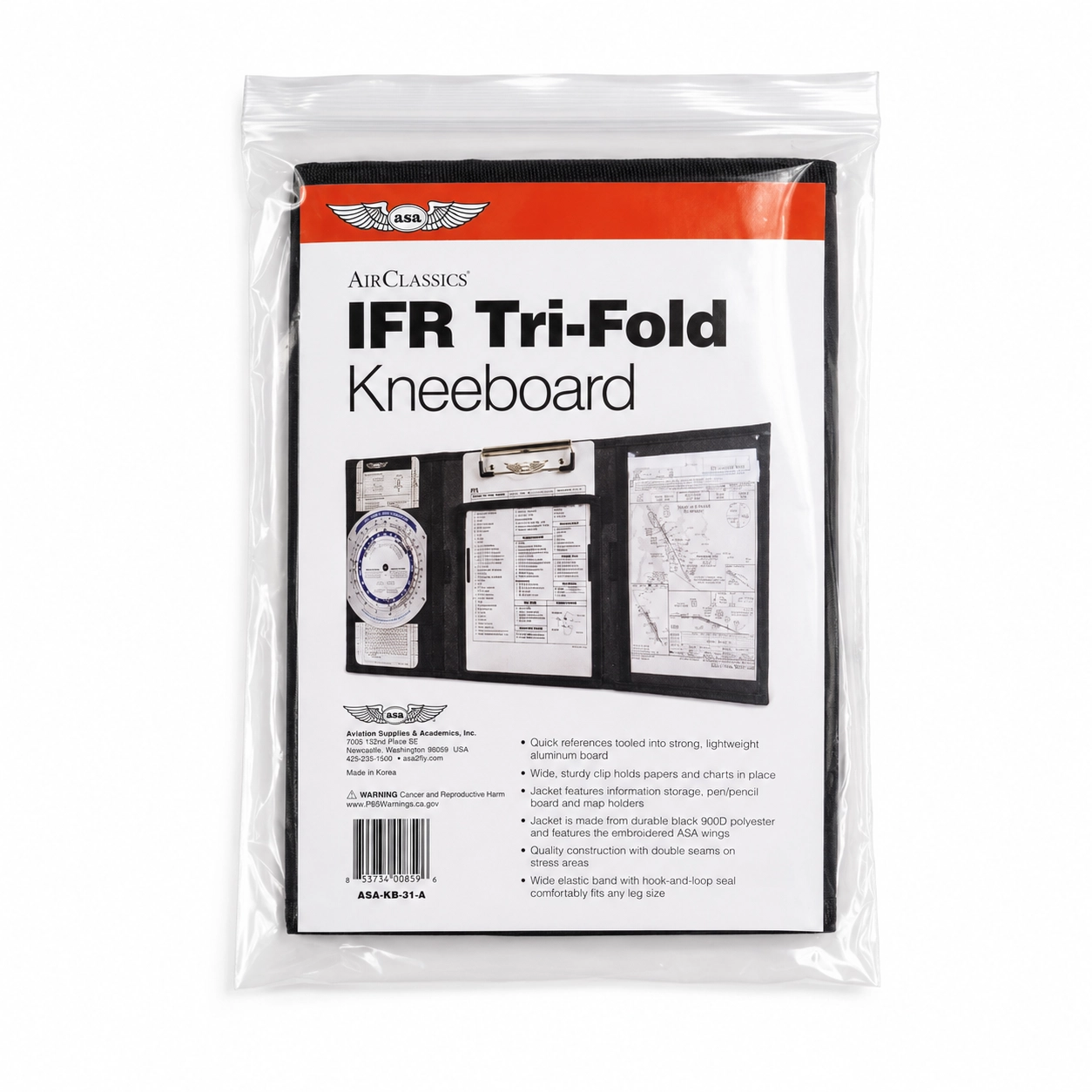 Piernera de Vuelo ASA Tri-Fold IFR