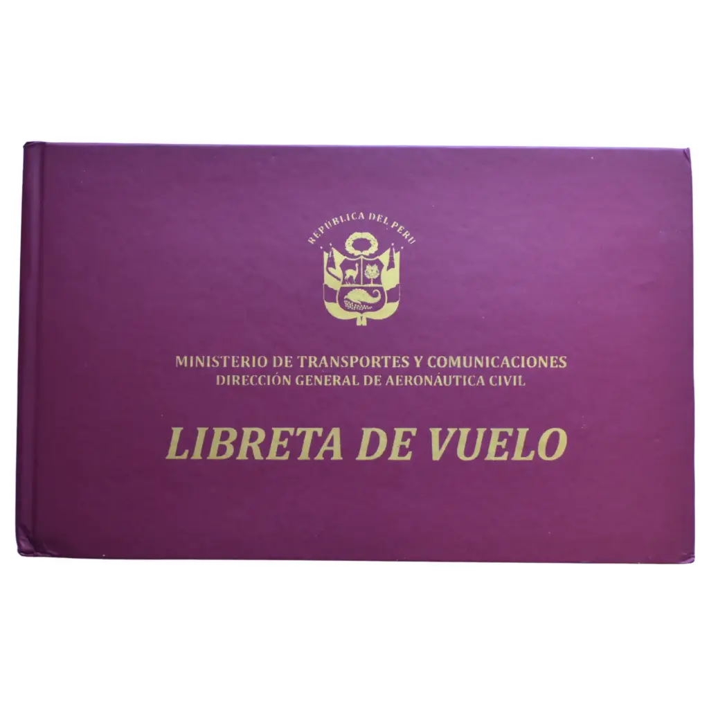 Libreta de Vuelo – Guinda, Tapa Dura