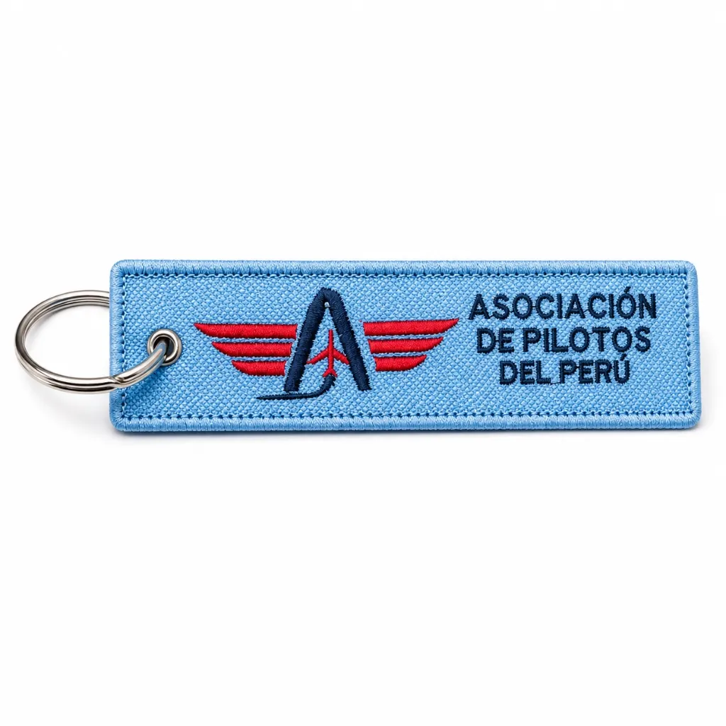 Llavero Tela - Asociación de Pilotos del Perú - Celeste
