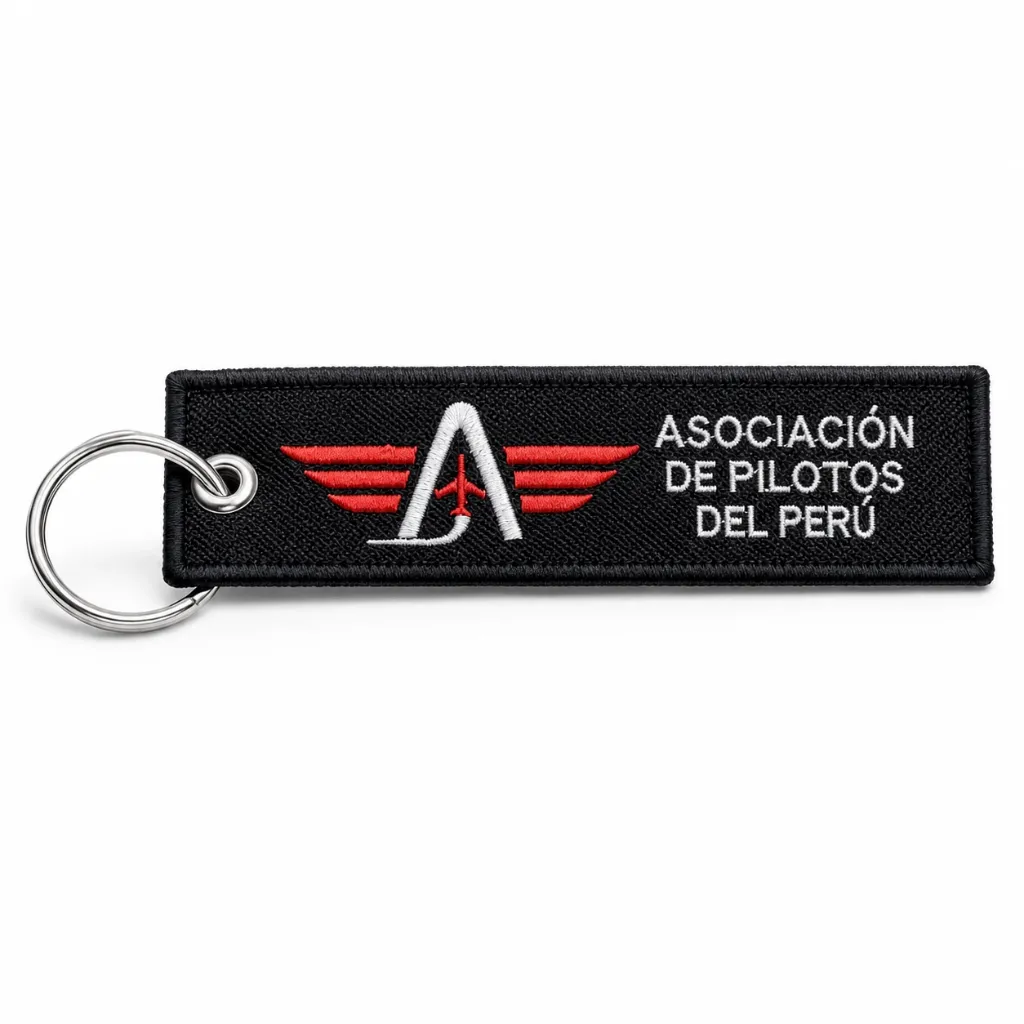 Llavero Tela - Asociación de Pilotos del Perú - Negro