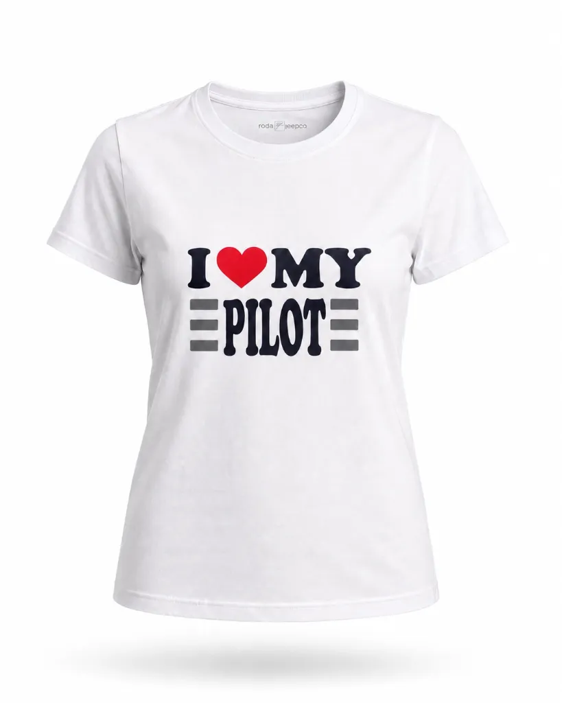 Polo Aeronáutico I LOVE MY PILOT - Dama