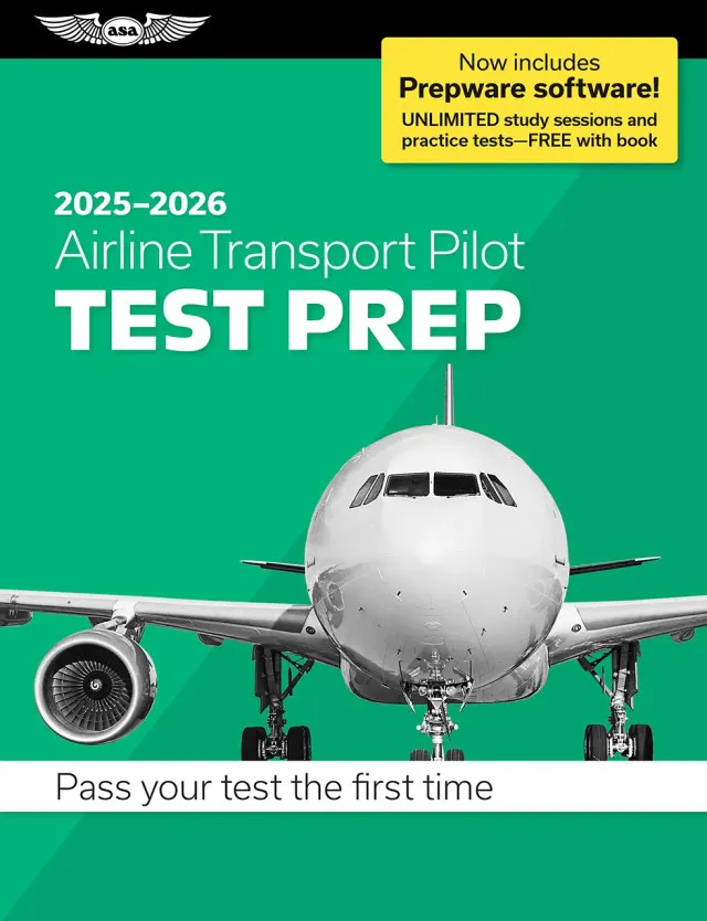 Libro ASA Airline Transport Pilot Test Prep 2025-2026 With Prepware® Download - ATP