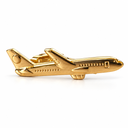 Pisa Corbatas Elegante de Metal Diseño Avión – Dorado