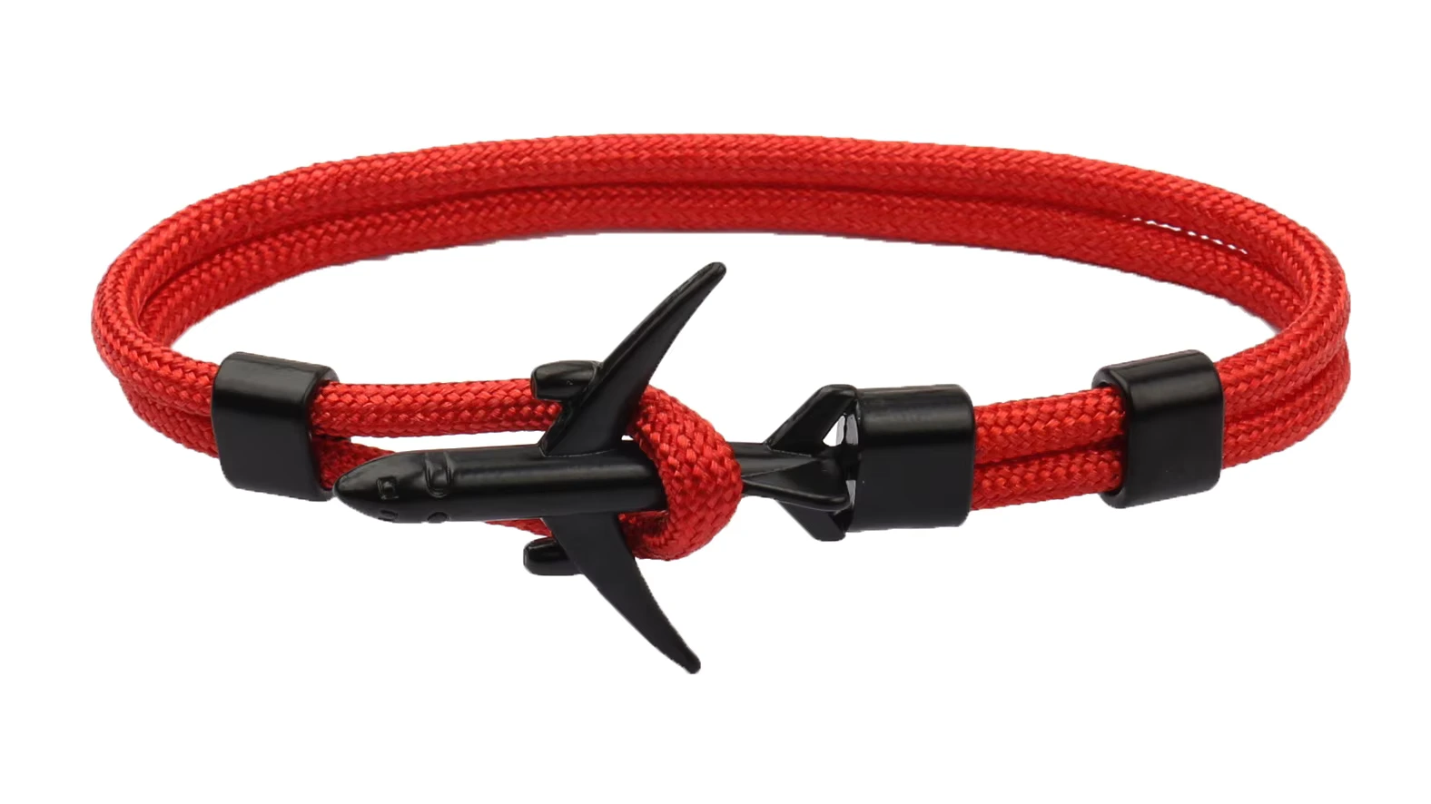 Pulsera de Cuerda Ajustable con Dije de Avión